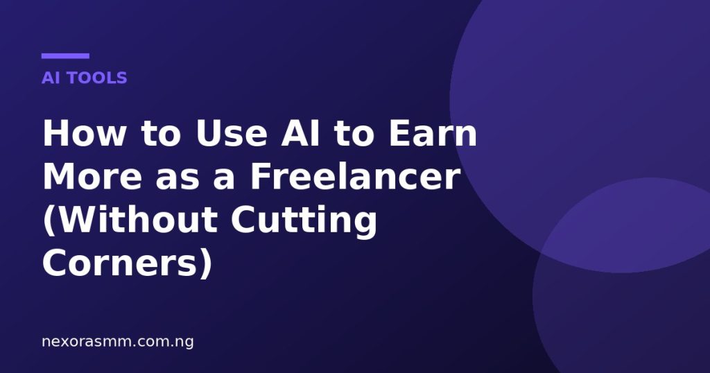 Cover graphic for the article: How to Use AI to Earn More as a Freelancer (Without Cutting Corners)