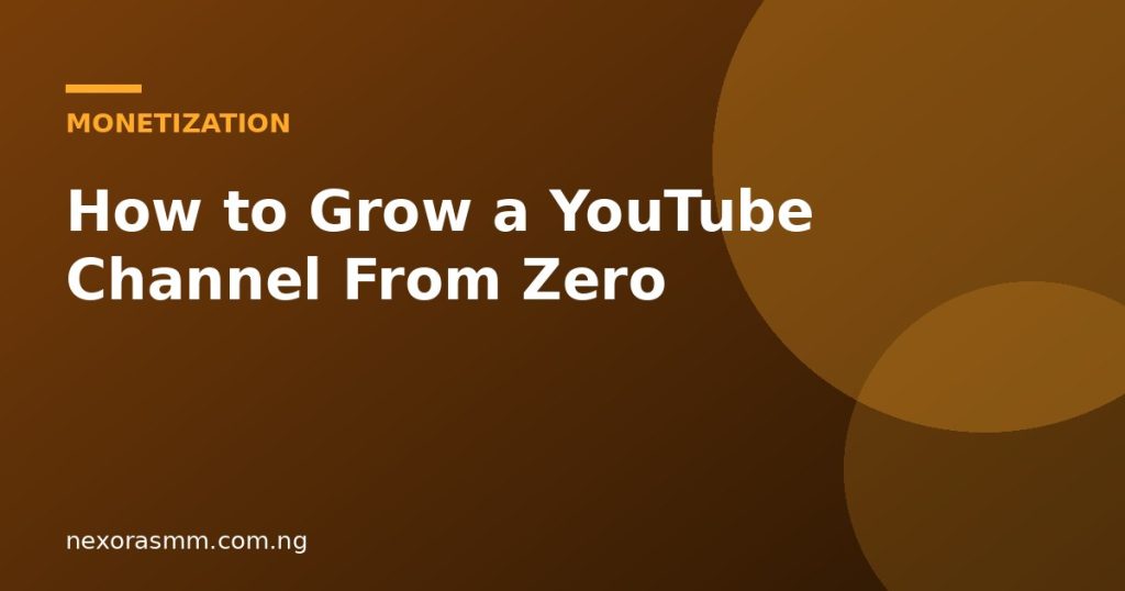 Cover graphic for the article: How to Grow a YouTube Channel From Zero