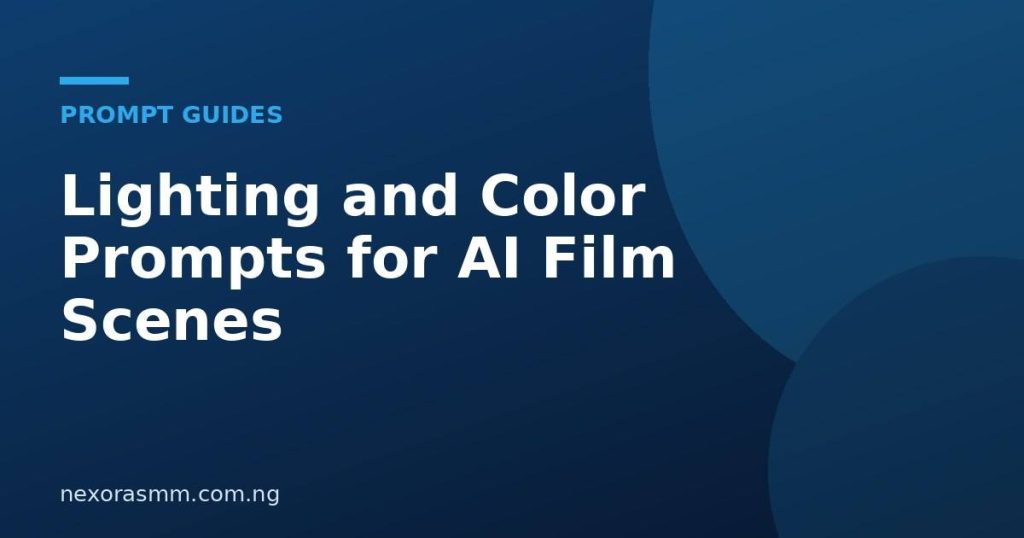 Cover graphic for the article: Lighting and Color Prompts for AI Film Scenes