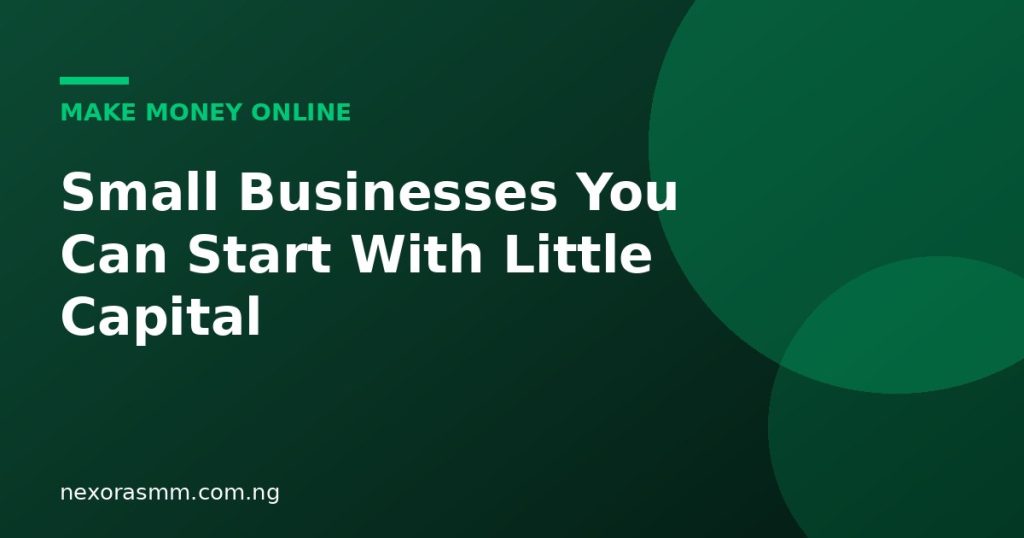 Cover graphic for the article: Small Businesses You Can Start With Little Capital