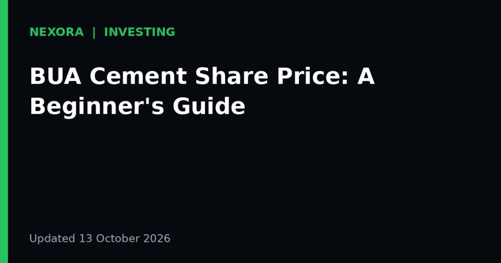Cover graphic for the article: BUA Cement Share Price: A Beginner's Guide