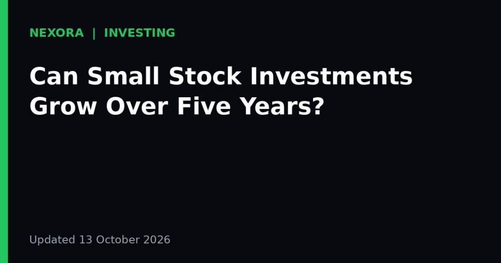 Cover graphic for the article: Can Small Stock Investments Grow Over Five Years?