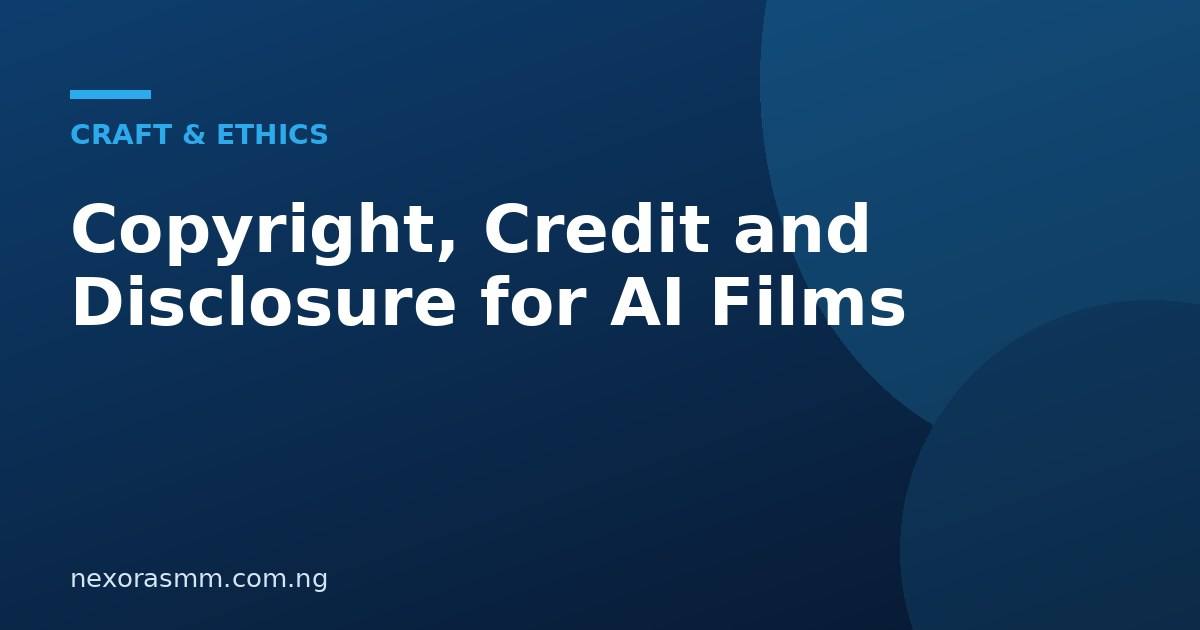 Cover graphic for the article: Copyright, Credit and Disclosure for AI Films
