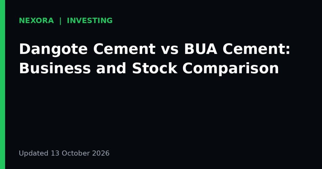 Cover graphic for the article: Dangote Cement vs BUA Cement: Business and Stock Comparison