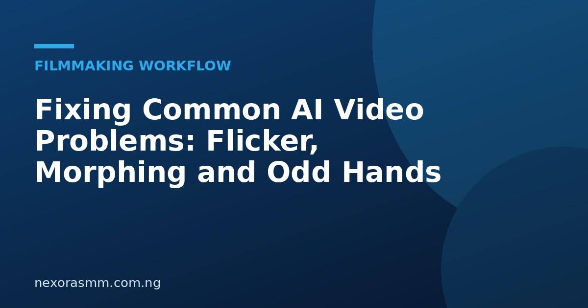 Cover graphic for the article: Fixing Common AI Video Problems: Flicker, Morphing and Odd Hands