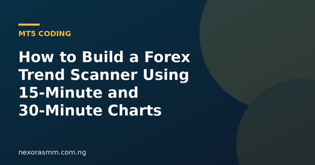 Cover graphic for the article: How to Build a Forex Trend Scanner Using 15-Minute and 30-Minute Charts