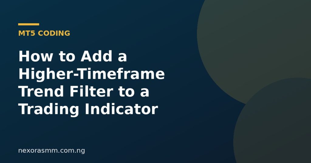 Cover graphic for the article: How to Add a Higher-Timeframe Trend Filter to a Trading Indicator