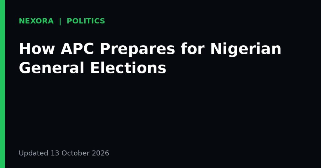 Cover graphic for the article: How APC Prepares for Nigerian General Elections