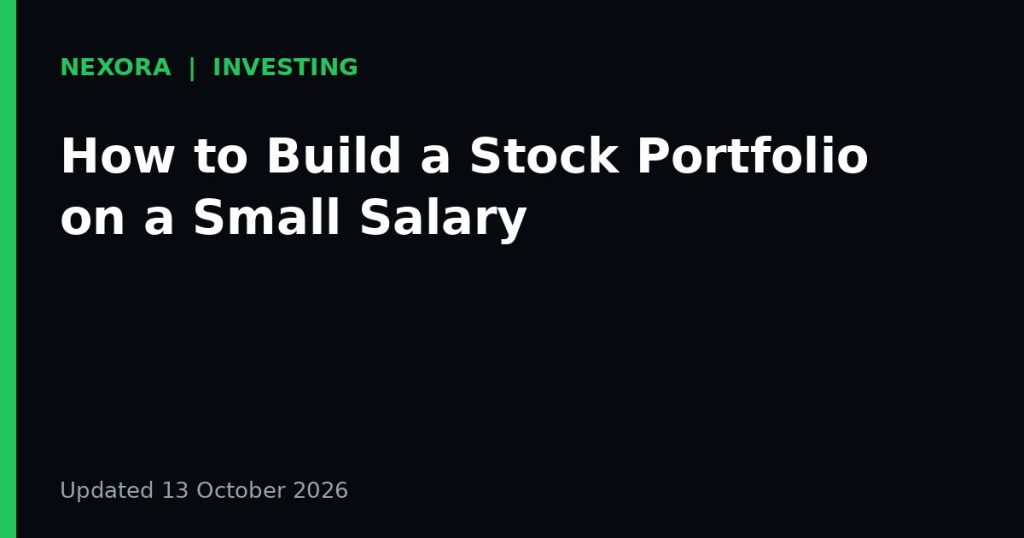Cover graphic for the article: How to Build a Stock Portfolio on a Small Salary