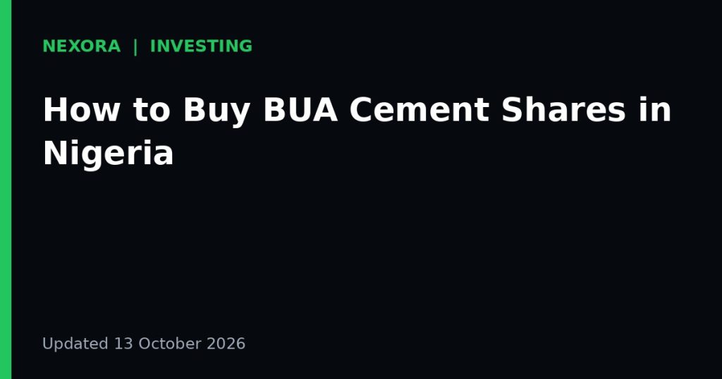 Cover graphic for the article: How to Buy BUA Cement Shares in Nigeria