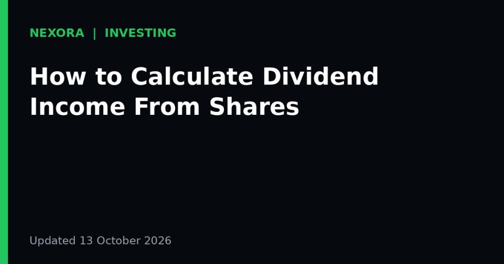Cover graphic for the article: How to Calculate Dividend Income From Shares