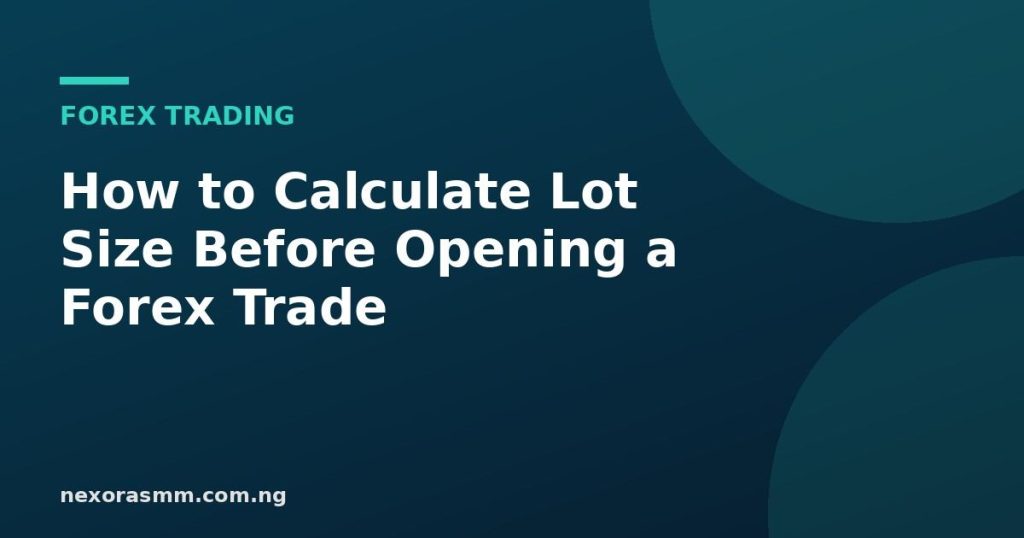 Cover graphic for the article: How to Calculate Lot Size Before Opening a Forex Trade