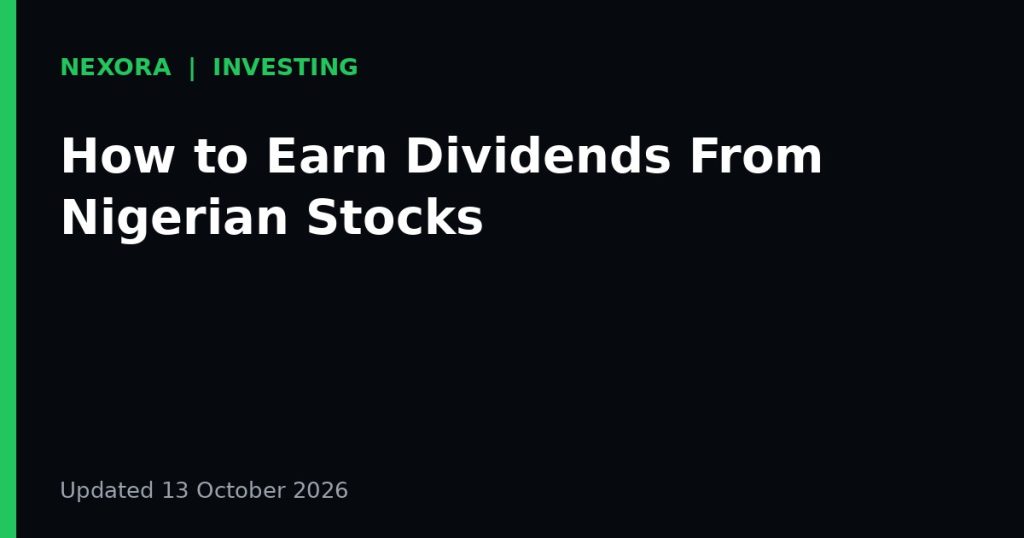 Cover graphic for the article: How to Earn Dividends From Nigerian Stocks