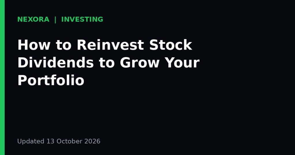 Cover graphic for the article: How to Reinvest Stock Dividends to Grow Your Portfolio