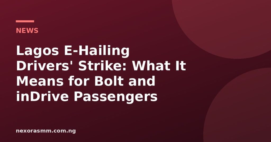 Cover graphic for the article: Lagos E-Hailing Drivers' Strike: What It Means for Bolt and inDrive Passengers