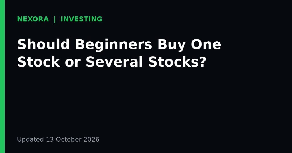 Cover graphic for the article: Should Beginners Buy One Stock or Several Stocks?