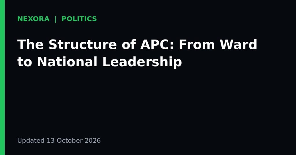 Cover graphic for the article: The Structure of APC: From Ward to National Leadership
