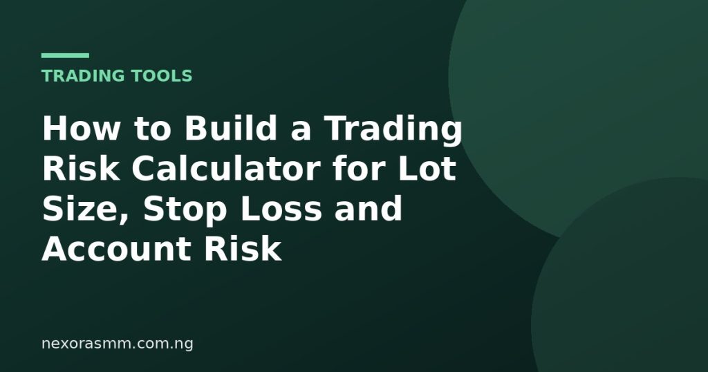 Cover graphic for the article: How to Build a Trading Risk Calculator for Lot Size, Stop Loss and Account Risk