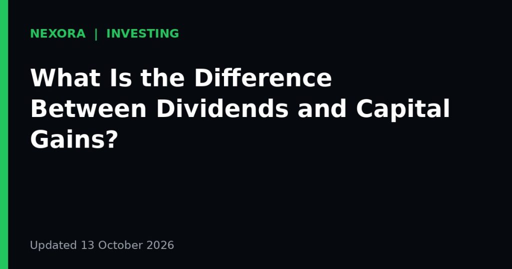Cover graphic for the article: What Is the Difference Between Dividends and Capital Gains?